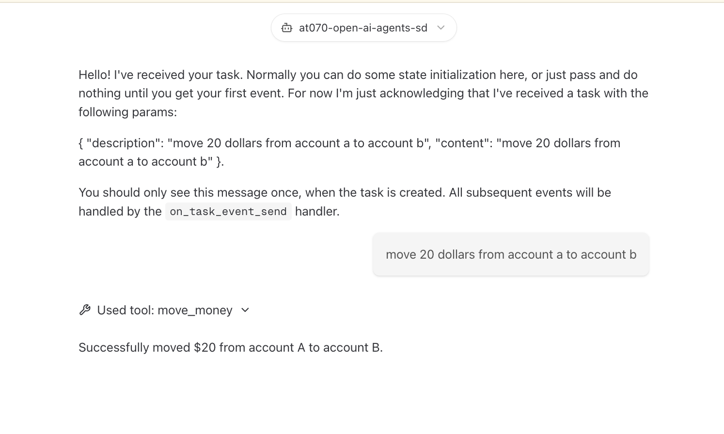 Money Transfer Response